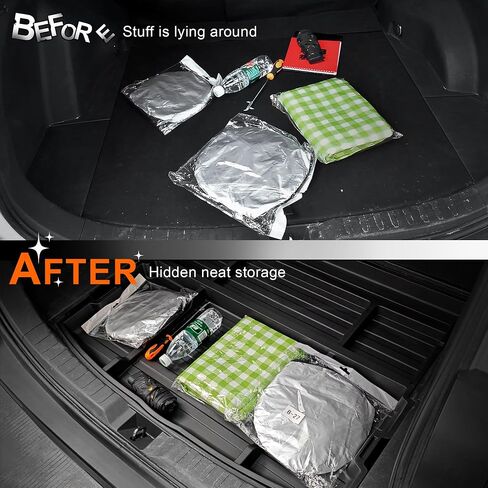 Upgrade RAV4 Trunk Organizer Car Side Pocket, Multifunctional Car Trunk Storage Organizer Backpack For Toyota RAV4 accessories 2019-2024 2025, Black, 1 PC in Saudi Arabia
