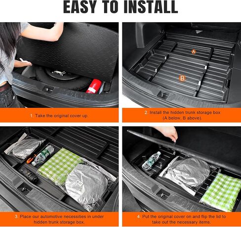 Upgrade RAV4 Trunk Organizer Car Side Pocket, Multifunctional Car Trunk Storage Organizer Backpack For Toyota RAV4 accessories 2019-2024 2025, Black, 1 PC in Saudi Arabia