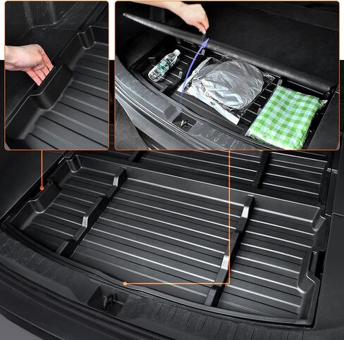 Upgrade RAV4 Trunk Organizer Car Side Pocket, Multifunctional Car Trunk Storage Organizer Backpack For Toyota RAV4 accessories 2019-2024 2025, Black, 1 PC in Saudi Arabia