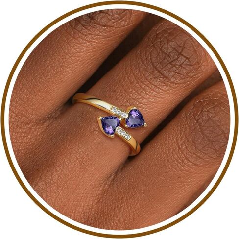 Btysun Mothers Day Gifts, Birthday Gifts for Women Non Tarnish Gold Rings Adjustable 1-12 Birthstone Rings Birthday Gift for Wife Mom Stocking Stuffers Promise Ring Anniversary Wedding Jewelry in Saudi Arabia