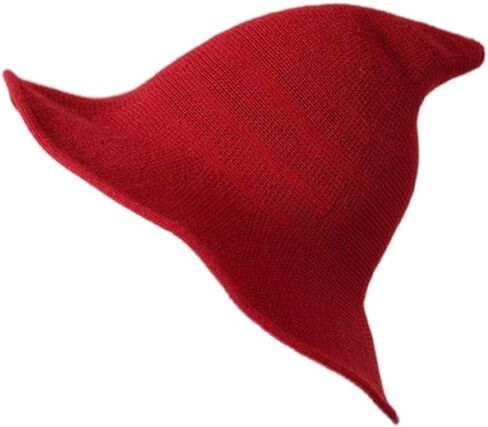 Witch Hat Knit Wool Wide Brim Witch Hat Halloween Cosplay Costume Accessory Daily Girls Wizard Hat in Saudi Arabia