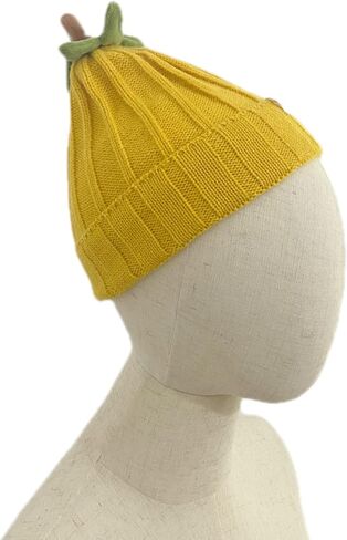 Kids Cute Fruit Crochet Hat Unisex Knitted Beanie Hat Christmas Hat Winter Warm Cap in Kuwait