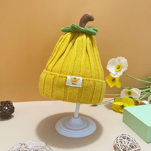 Kids Cute Fruit Crochet Hat Unisex Knitted Beanie Hat Christmas Hat Winter Warm Cap in Kuwait