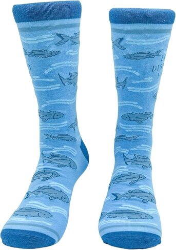 تي شيرتات Crazy Dog للرجال فقط سعيدة عندما أكون لصيد الأسماك، جوارب مضحكة لعيد الأب، أحذية صياد السمك، أحذية جرافيك in Kuwait