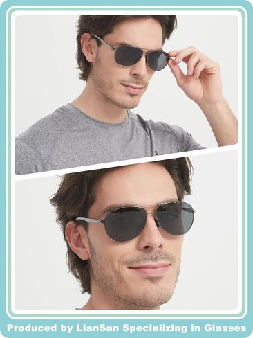 Liansan 2 Packs Premium Aviator Bifocal Reading نظارات شمسية للرجال للنساء Retro Top Clear Sun Readers Protection in Kuwait