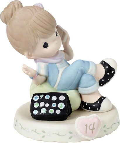 Precious Moments Growing in Grace Age 14 Collectible Porcelain Figurine, Brunette Girl - Ideal Keepsake for Birthdays, Anniversaries, and Special Occasions in Saudi Arabia