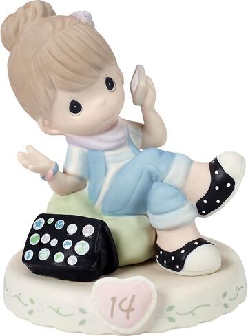 Precious Moments Growing in Grace Age 14 Collectible Porcelain Figurine, Brunette Girl - Ideal Keepsake for Birthdays, Anniversaries, and Special Occasions in Saudi Arabia
