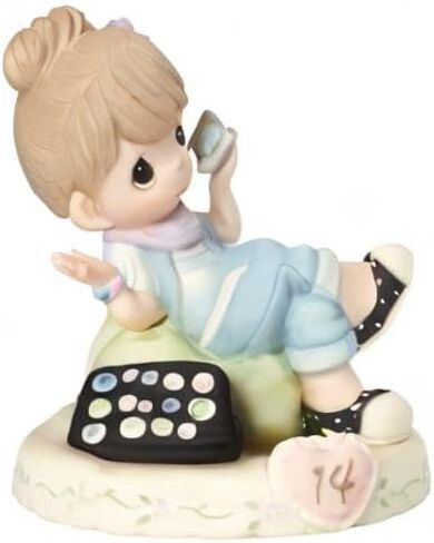 Precious Moments Growing in Grace Age 14 Collectible Porcelain Figurine, Brunette Girl - Ideal Keepsake for Birthdays, Anniversaries, and Special Occasions in Saudi Arabia