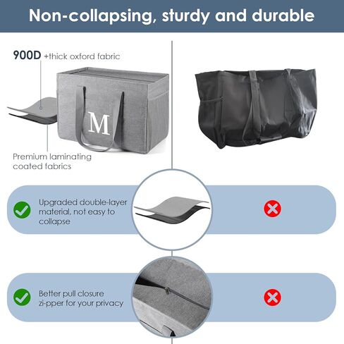 TRSODD ممرضات هدايا الأسبوع للنساء تقدير هدايا عيد ميلاد للنساء أكياس البقالة قابلة للطي 10 جالون كبيرة تحميل فائدة كبيرة in Kuwait