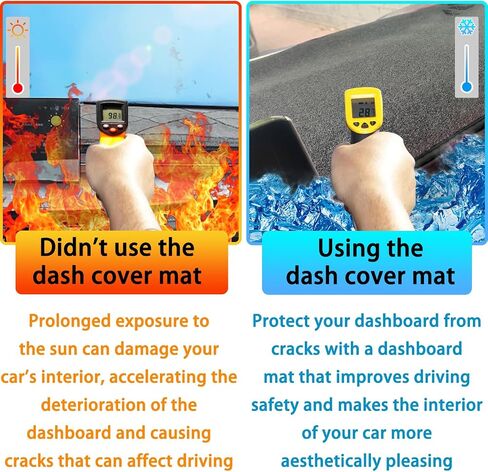 Dash Cover Mat for Toyota Camry Accessories 2025, Dashboard Mat, Center Console Cover Sunshield Protector Mat, Dashboard Decorative Interior, UV Rays Protector Mat (Black Trim) in Saudi Arabia