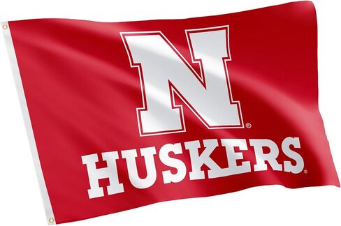 Desert Cactus University of Nebraska Flag Huskers GBR NU Huskers Flag Banners 100% Polyester Indoor Outdoor 3x5 feet Flags (Style Y) in Saudi Arabia