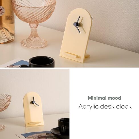 Analog Desk Clock for Office for Bedrooms for Living Room Décor Cute Silent Minimalist Study Room Clock Quiet Movement (Cobalt-Blue) in Saudi Arabia