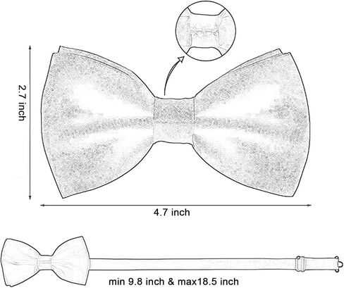 Bow Ties for Men, Pre-Tied Quality Adjustable Bowtie, Silk Bow Tie for Men Women Party Wedding Formal Events in Saudi Arabia