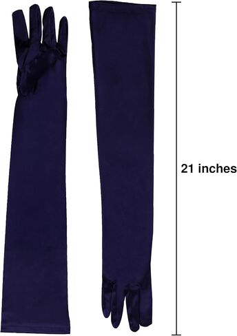 Women's 1920s Long Satin Opera Glove, Elbow-Length for Formal Evening & Bridal Wear in Kuwait