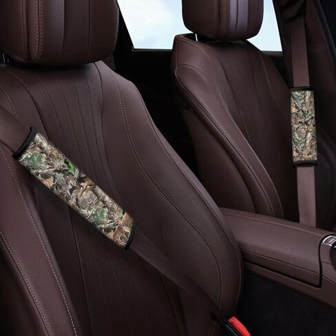 Suobstales Hunting Camo Print Car Seat Belt Pads Cover 2 Pcs Soft Replacement Shoulder Strap Pads Car Seat Belt Pads Strap Universal Fit Truck SUV Backpack Camera in Kuwait
