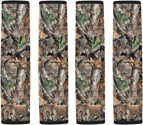 Suobstales Hunting Camo Print Car Seat Belt Pads Cover 2 Pcs Soft Replacement Shoulder Strap Pads Car Seat Belt Pads Strap Universal Fit Truck SUV Backpack Camera in Kuwait