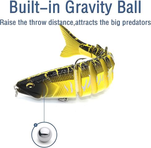 Fishing Lures for Freshwater and Saltwater, Lifelike Swimbait for Bass Trout Crappie, Slow Sinking Bass Fishing Lure, Amazing Fishing Gifts for Men, Must-Have for Family Fishing Gear in Saudi Arabia