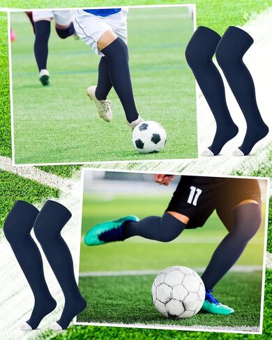 Jeyiour High Football Socks and Belt Set Sport over the Knee Baseball Softball Soccer Socks Extra Long for Women Men Adult in Saudi Arabia