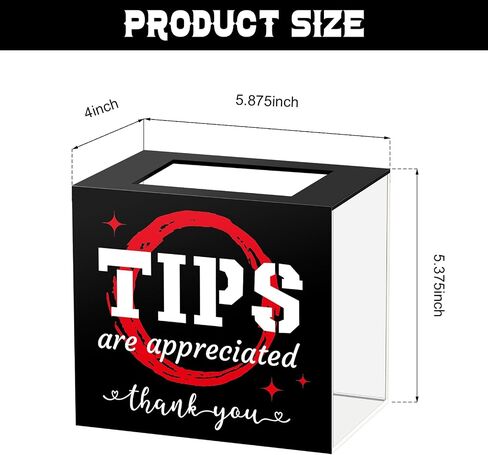 Yousoontic 2 Pieces Tip Jar Acrylic Tip Jar for Bartender Bars 6 x 4 x 5 Inch Tip Collection Box Donation Suggestion Box Money Storage Container for Restaurants Musicians Driver in Saudi Arabia