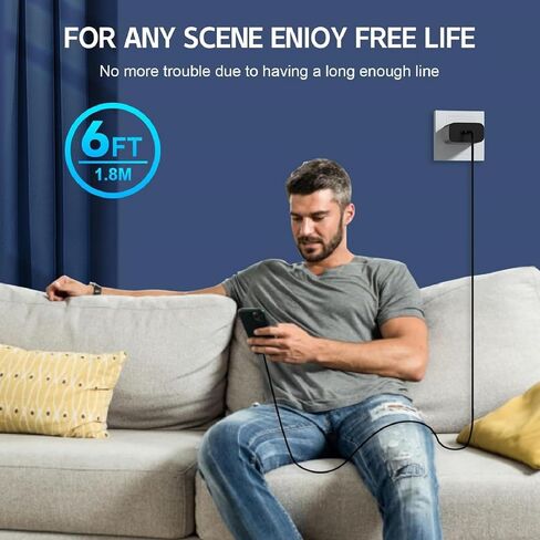 Samsung Charger Fast Charging Type C Charger Type C Cable 6.6FT USB Wall Charger Block for Samsung Galaxy A55/A54,A15/A14,C55,A25/A24,A05/A04,Note 8/9/10/20,S8 S9 S10 S20 S21 S22 S23 S24 Ultra/Plus/FE in Saudi Arabia