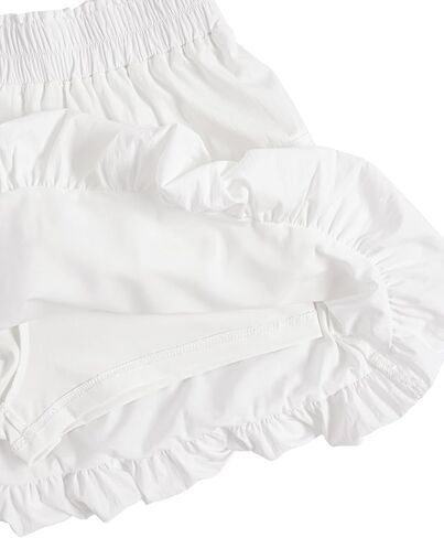 Verdusa Women's Bubble Skirt Ruffled Pleated Mini Skirt Elastic Waist Short Skater Skirts in Kuwait