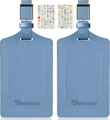 علامة الأمتعة 2 حزمة PUMIUM PU LEATHER BAG TAGS PRIVACY PREVICE DISCARD TAG DIY TRAVERISTION TRAVELS USERIS in Saudi Arabia