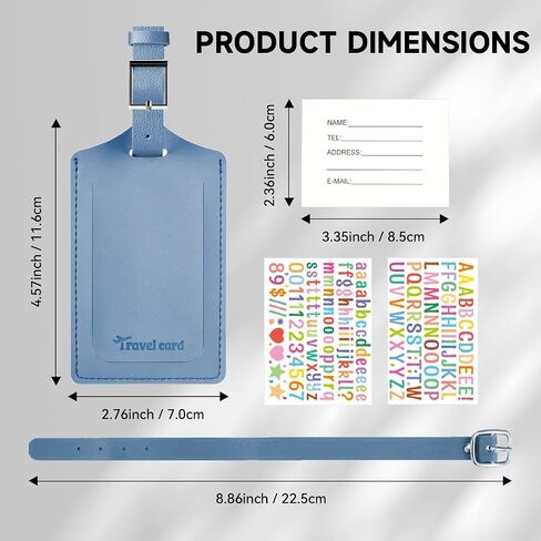 علامة الأمتعة 2 حزمة PUMIUM PU LEATHER BAG TAGS PRIVACY PREVICE DISCARD TAG DIY TRAVERISTION TRAVELS USERIS in Saudi Arabia