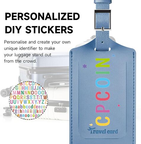 علامة الأمتعة 2 حزمة PUMIUM PU LEATHER BAG TAGS PRIVACY PREVICE DISCARD TAG DIY TRAVERISTION TRAVELS USERIS in Saudi Arabia