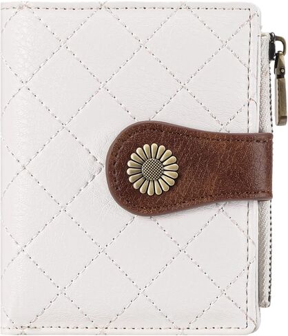 FALAN MULE Small Wallet for Women Bifold RFID Blocking Leather Card Holder with Zipper Coin Pocket in Saudi Arabia