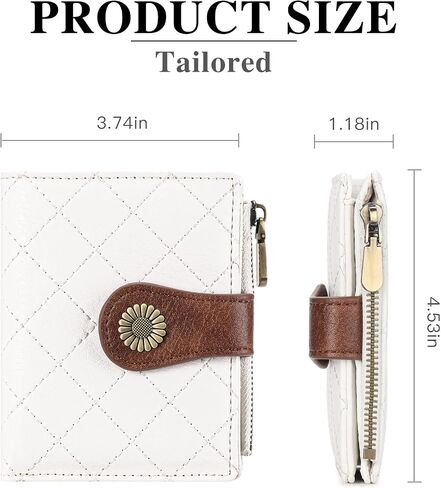 FALAN MULE Small Wallet for Women Bifold RFID Blocking Leather Card Holder with Zipper Coin Pocket in Saudi Arabia
