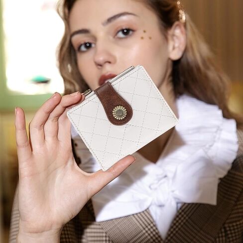 FALAN MULE Small Wallet for Women Bifold RFID Blocking Leather Card Holder with Zipper Coin Pocket in Saudi Arabia