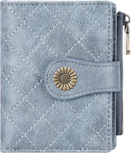 FALAN MULE Small Wallet for Women Bifold RFID Blocking Leather Card Holder with Zipper Coin Pocket in Saudi Arabia