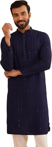 Sojanya (منذ عام 1958 الزخارف العرقية للرجال مطرزة القطن الترترط Long Kurta in Saudi Arabia