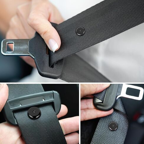 GOOACC 25Sets Universal Seat Belt Button Buckle Clip Stop Prevent Seat Belt Buckle from Sliding Down Snap-On System No Welding Required in Saudi Arabia