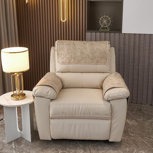 VCTOPS 3 PCS غلاف مسند أريكة مقاومة للماء أريكة قديمة غطاء رأس من جلد الغزال لغطاء ذراع كرسي كرسي غطاء الأريكة غير القابل للانزلاق للحامي الأثاث القابل للغسل (القهوة الخفيفة ، مقعد واحد) in Kuwait