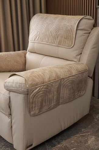 VCTOPS 3 PCS غلاف مسند أريكة مقاومة للماء أريكة قديمة غطاء رأس من جلد الغزال لغطاء ذراع كرسي كرسي غطاء الأريكة غير القابل للانزلاق للحامي الأثاث القابل للغسل (القهوة الخفيفة ، مقعد واحد) in Kuwait