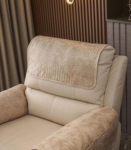 VCTOPS 3 PCS غلاف مسند أريكة مقاومة للماء أريكة قديمة غطاء رأس من جلد الغزال لغطاء ذراع كرسي كرسي غطاء الأريكة غير القابل للانزلاق للحامي الأثاث القابل للغسل (القهوة الخفيفة ، مقعد واحد) in Kuwait