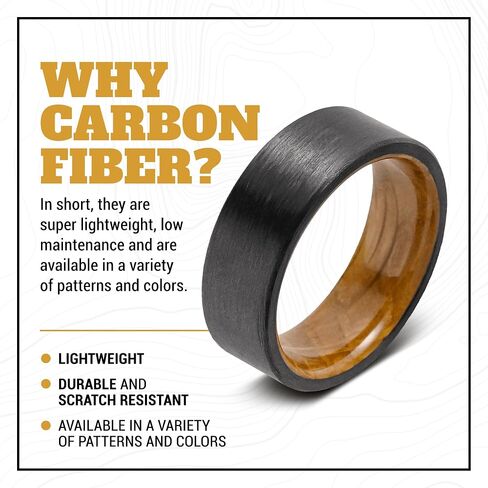Manly Bands: Officially Licensed Jack Daniel's Rings - Men's Wedding Bands and Rings Made with Authentic Jack Daniel's Whiskey Barrels - Stylish Gifts for Men - Free Silicone Ring Included in Kuwait