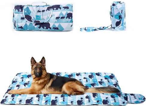 Outdoor and Indoor Dog Bed Lightweight Portable Camping Travel Pet Mat Durable Kennel and Travel Crate Easy to Clean Medium Dogs Compact with Shoulder Straps in Saudi Arabia