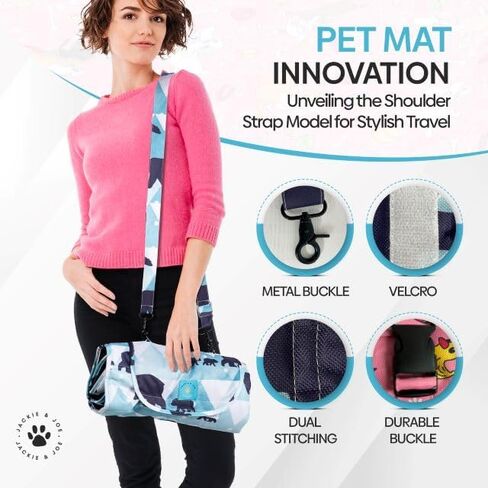 Outdoor and Indoor Dog Bed Lightweight Portable Camping Travel Pet Mat Durable Kennel and Travel Crate Easy to Clean Medium Dogs Compact with Shoulder Straps in Saudi Arabia