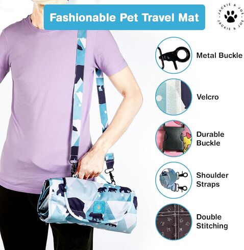 Outdoor and Indoor Dog Bed Lightweight Portable Camping Travel Pet Mat Durable Kennel and Travel Crate Easy to Clean Medium Dogs Compact with Shoulder Straps in Saudi Arabia