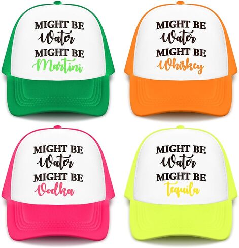 JaGely 4 Pcs Trucker Hat for Women Joke Funny Baseball Cap Classic Adjustable Cap for Women Men Gifts in Saudi Arabia