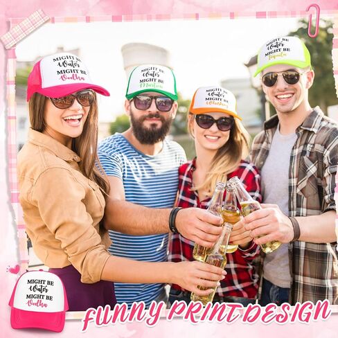 JaGely 4 Pcs Trucker Hat for Women Joke Funny Baseball Cap Classic Adjustable Cap for Women Men Gifts in Saudi Arabia