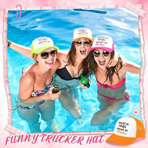 JaGely 4 Pcs Trucker Hat for Women Joke Funny Baseball Cap Classic Adjustable Cap for Women Men Gifts in Saudi Arabia