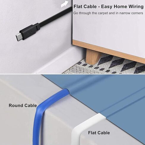 weishan 30ft USB C Power Extension Cable Compatible with Ring Pan-Tilt Indoor Cam 2024 Release Security Camera - 9m Type-C Long Flat Charging Cord, White in Saudi Arabia