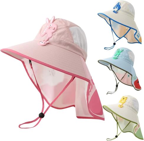 Kids Sun Hat Extra Wide Brim Neck Righ in Kuwait