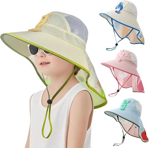 Kids Sun Hat Extra Wide Brim Neck Righ in Kuwait