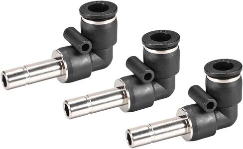 Uxcell دفع لتوصيل تركيب الأنبوب المكونات في الكوع هوائي دفع الهواء صالح قفل تركيب 4 مللي متر أنبوب OD X 4 مللي متر أنبوب الجذعية 2 قطعة in Kuwait