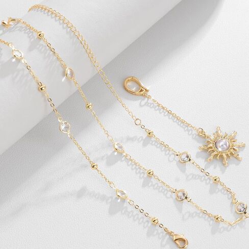 Raicegs 18K Gold Waist Chain Bikini Charm Set Body Chain Jewelry for Women Gold Dainty Belly Chain Beach Summer Jewelry for Women in Saudi Arabia