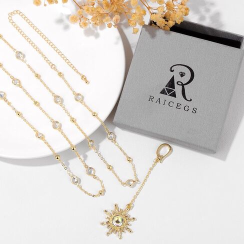 Raicegs 18K Gold Waist Chain Bikini Charm Set Body Chain Jewelry for Women Gold Dainty Belly Chain Beach Summer Jewelry for Women in Saudi Arabia